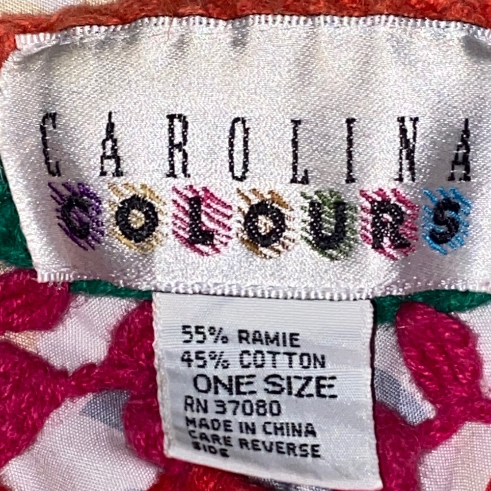 VTG BOHO SWEATER Open Crochet Bead Embellished HIPPIE - Picture 4 of 4